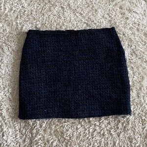 J-Crew navy tweed skirt
